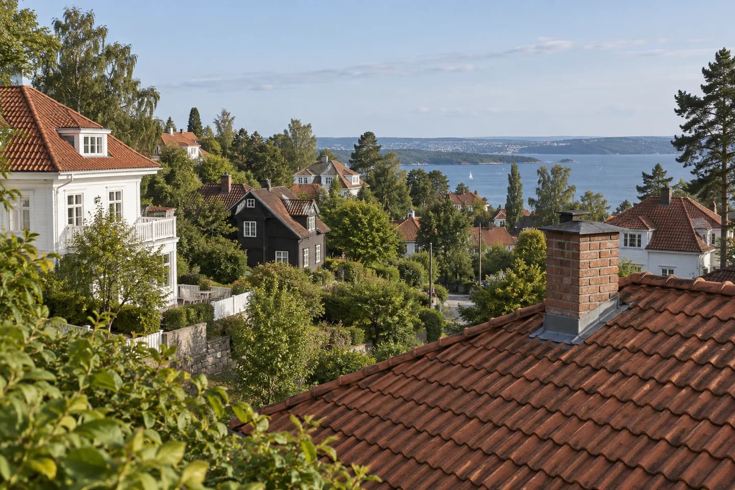 Illustrasjon: Villabebyggelse inspirert av Nordstrand og Bekkelaget