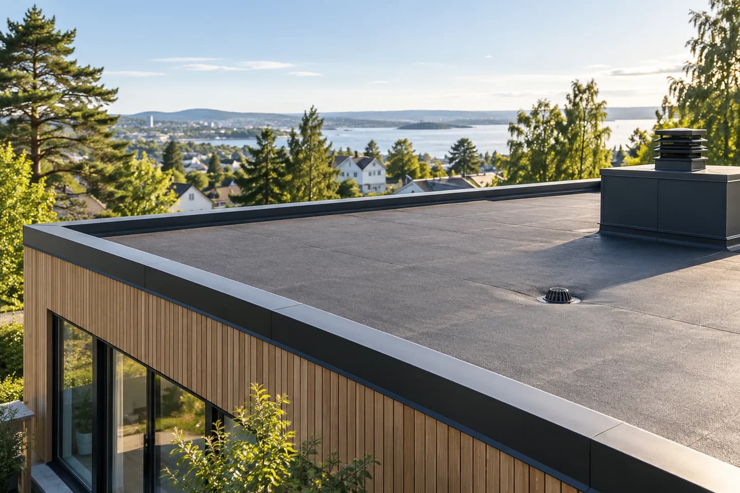 Illustrasjon: Flate tak i Oslo