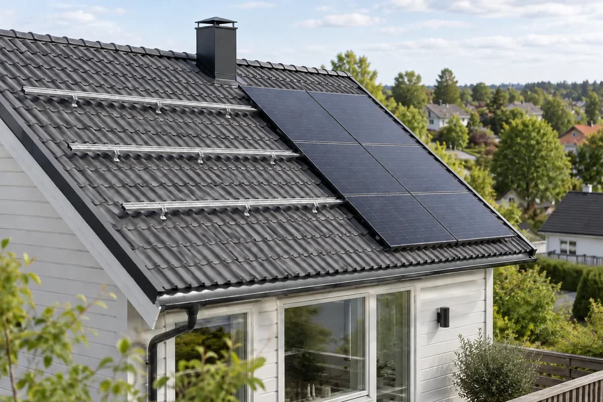 Illustrasjon: Tak til solceller i Oslo
