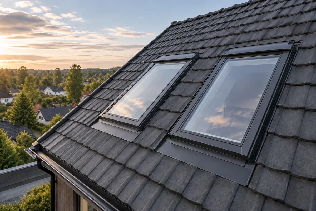Illustrasjon: Takvinduer i Oslo